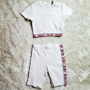White outfit 2 pieces Coca-Cola